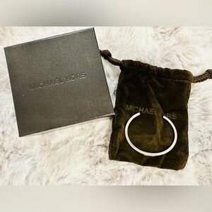 Michael Kors Silver Pave Bangle Bracelet